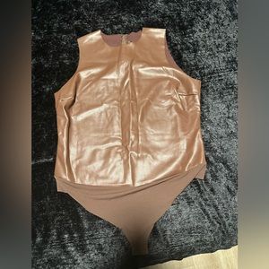 Skims Faux Leather Bodysuit